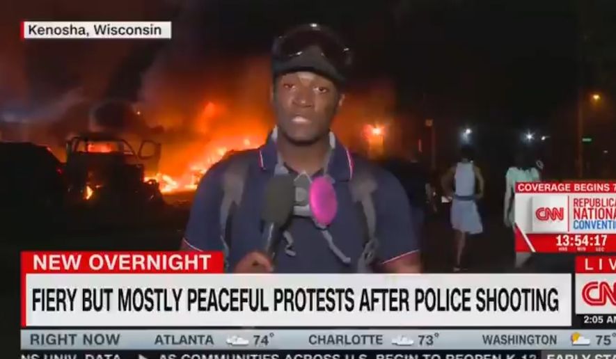 CNN: Arson Mostly Peaceful></p>

<p>He recites this claim while recounting a tale of being illegally restrained
by a protest blocking traffic near Dealey Plaza.<span style=